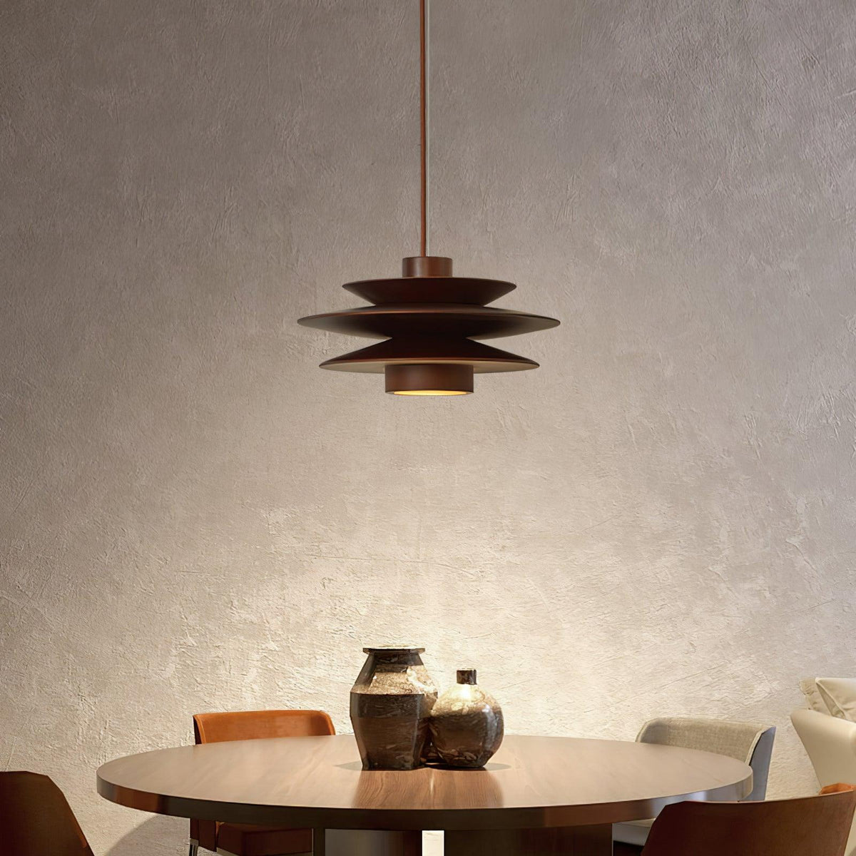 Cascade Wooden Disc Pendant Lamp – detail 11