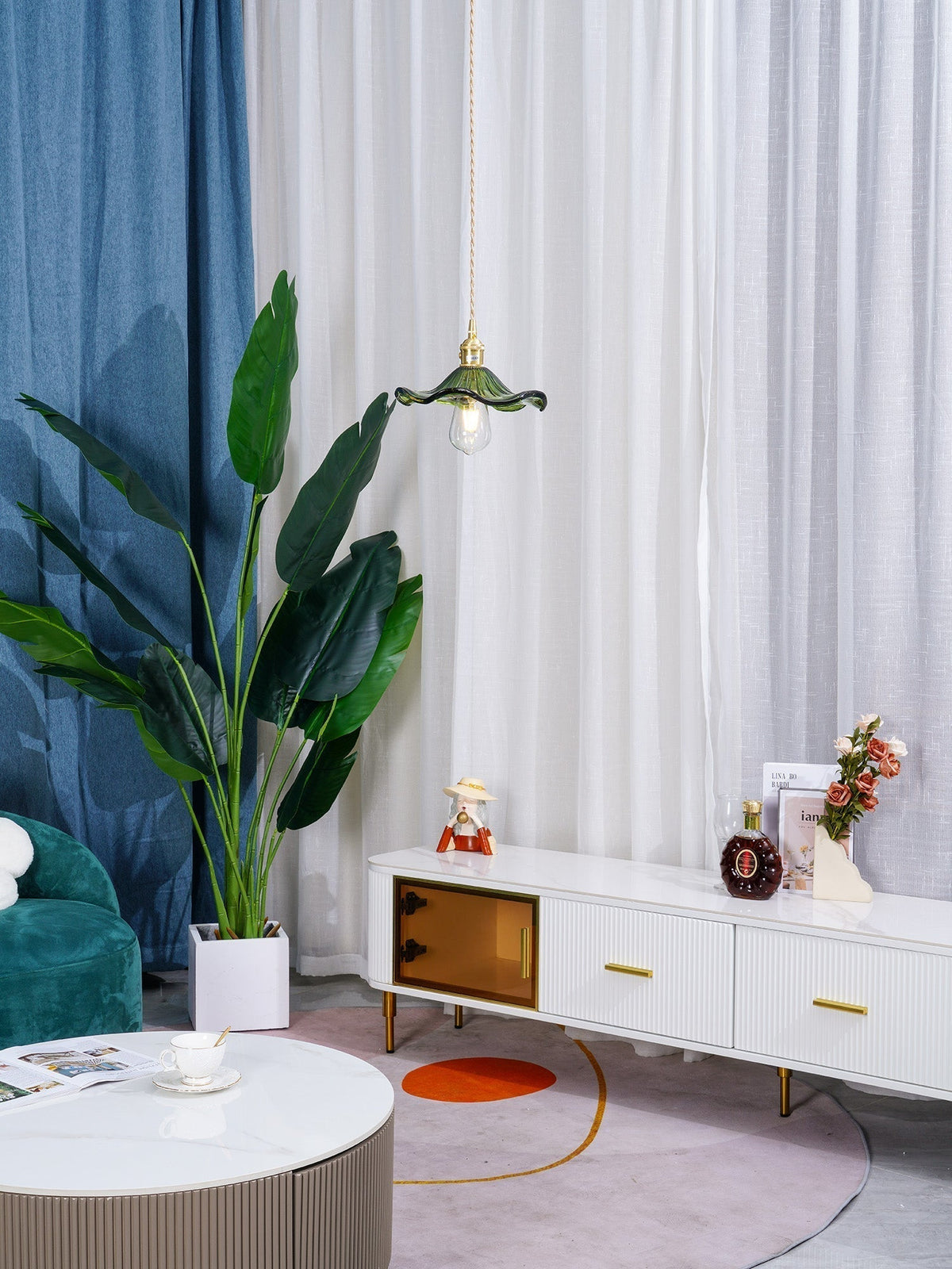 Goldi Ribbed Pendant Light
