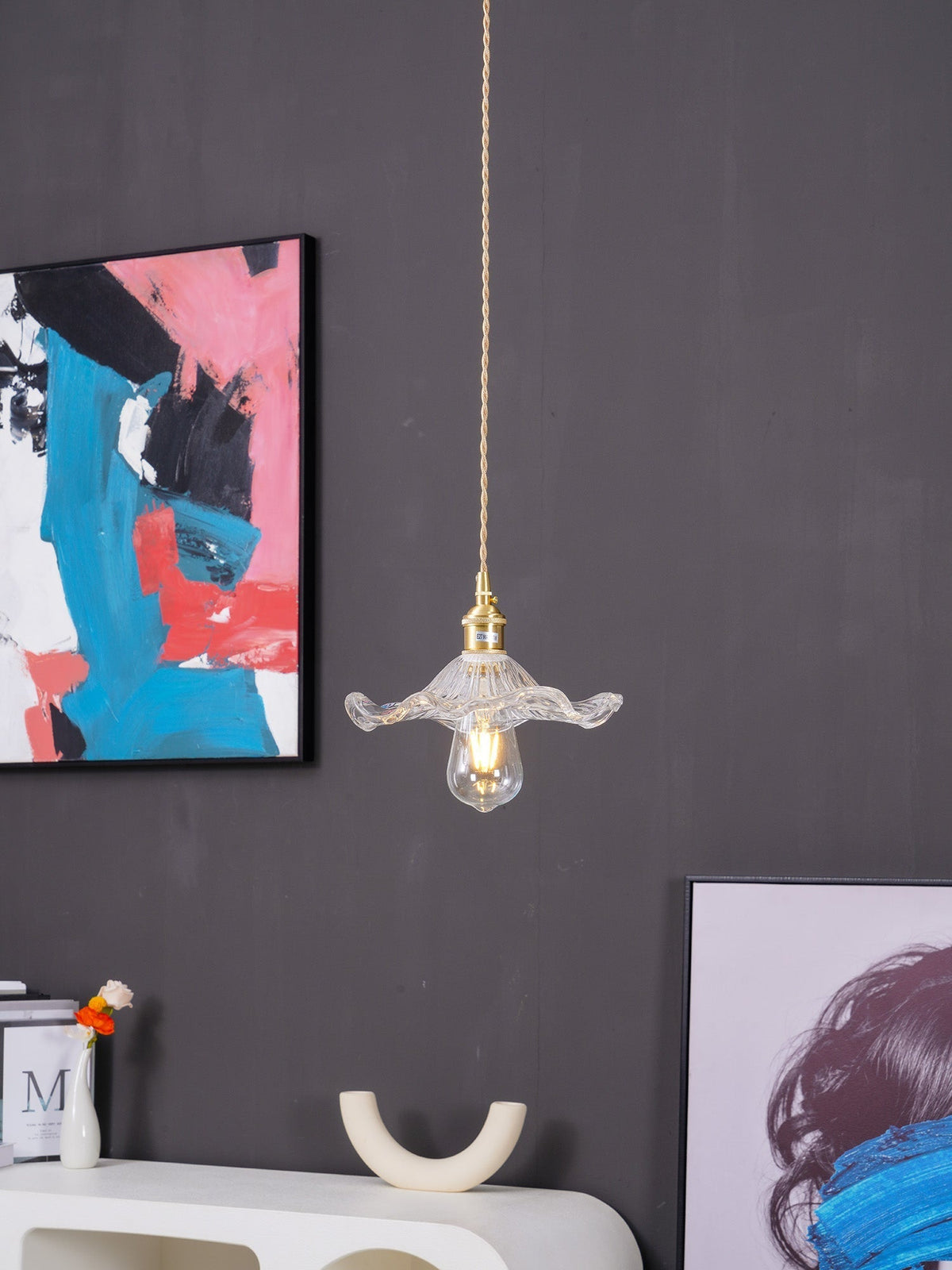 Goldi Ribbed Pendant Light