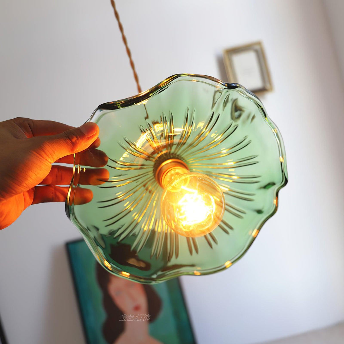 Goldi Ribbed Pendant Light