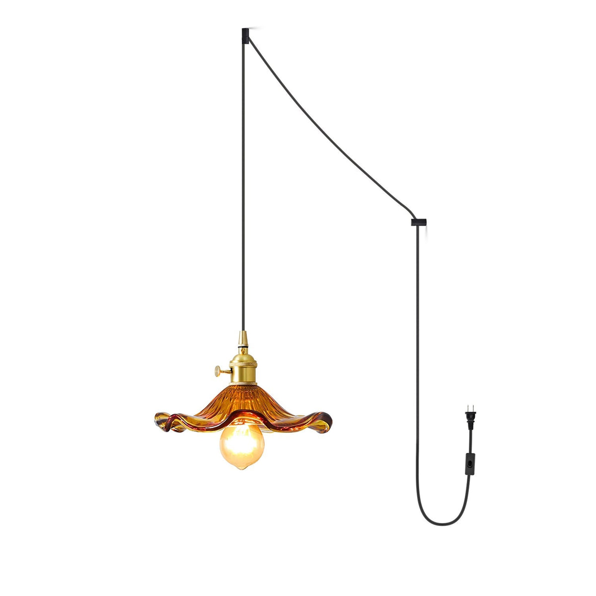 Goldi Ribbed Pendant Light
