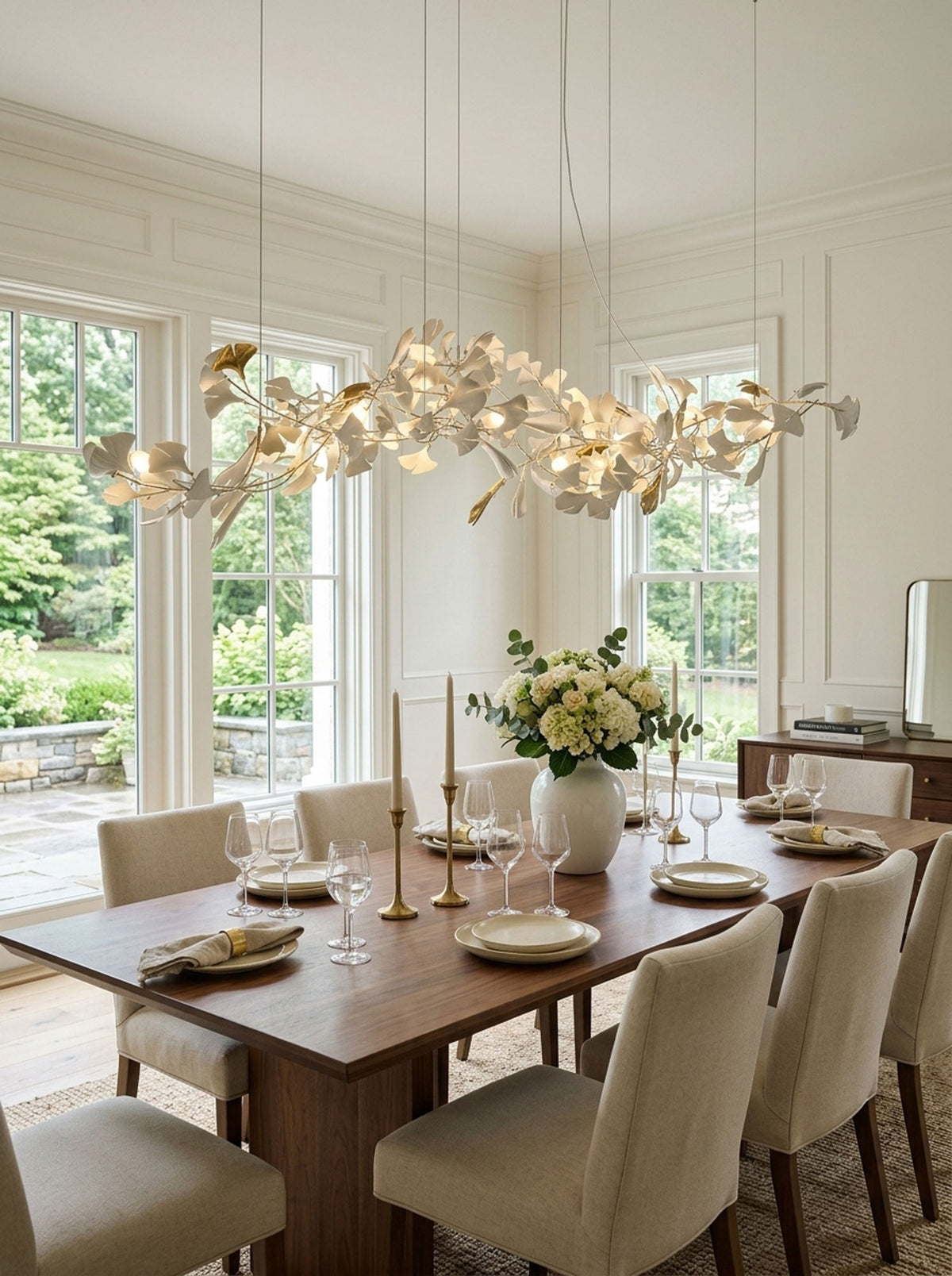 Porcelain Gingko Chandelier – detail 4