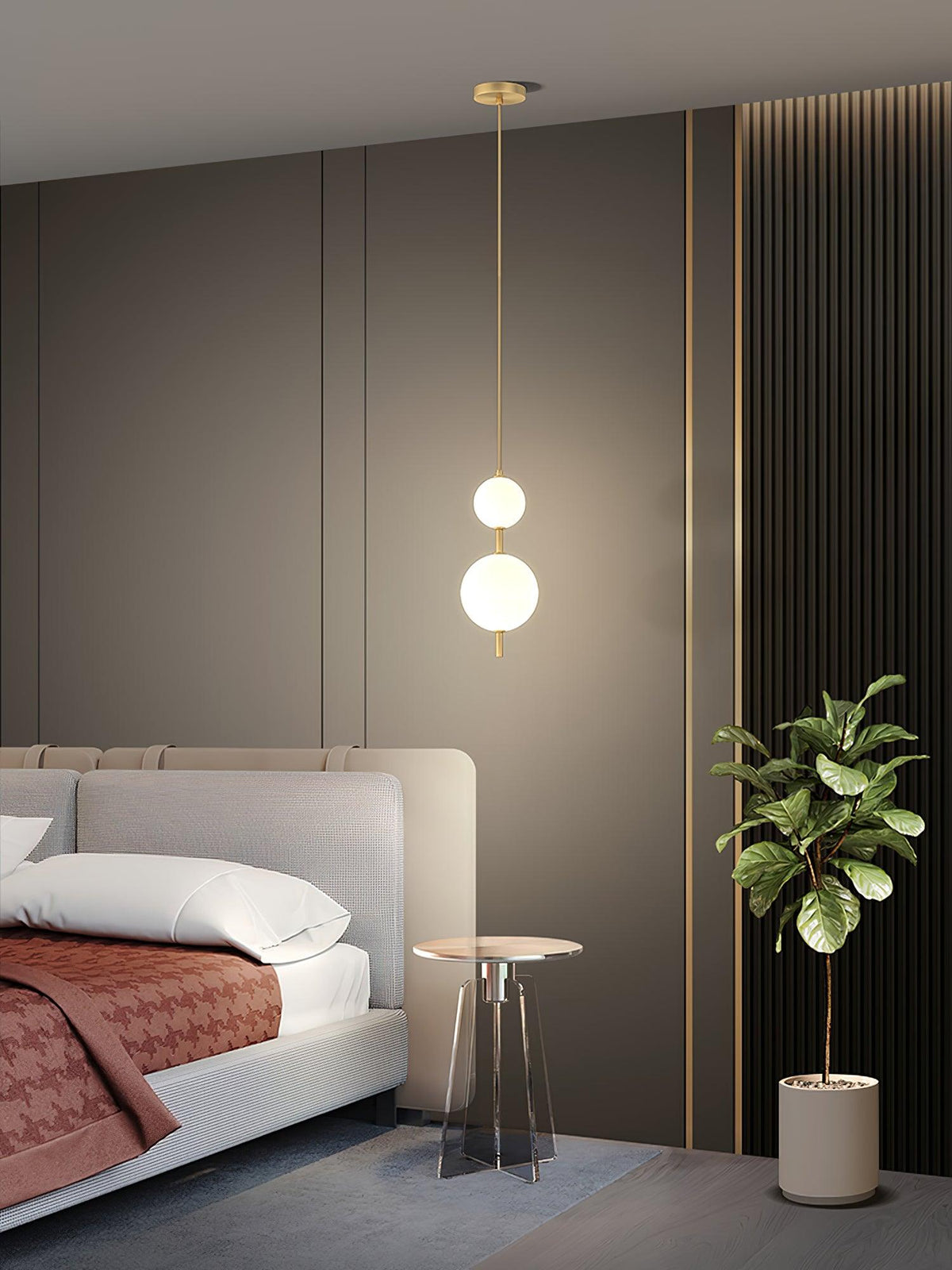 Roruno Globe Pendant Light