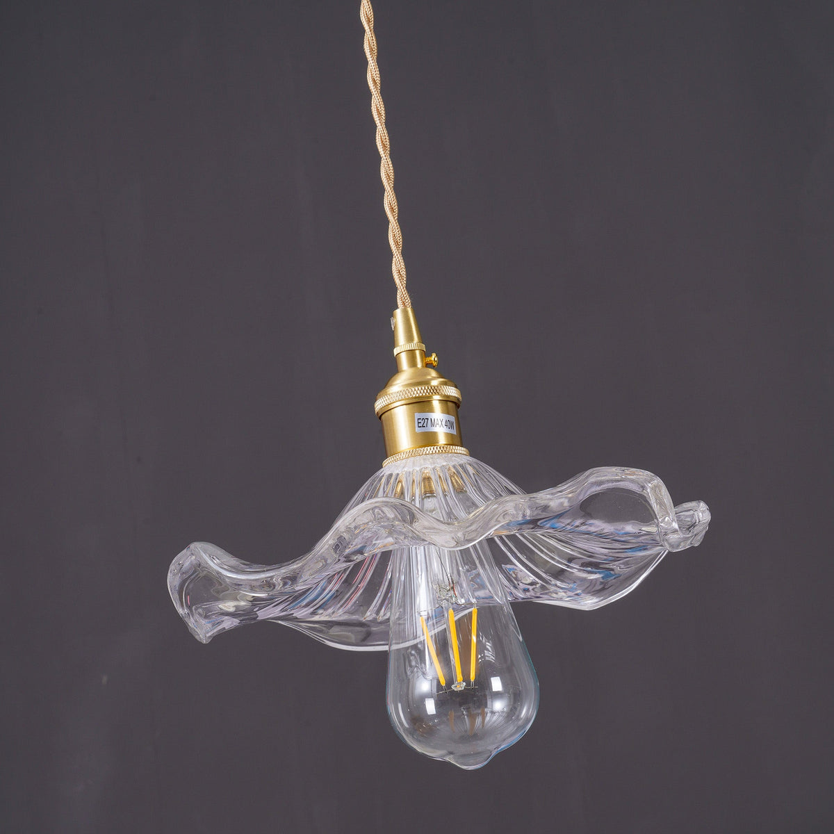 Goldi Ribbed Pendant Light