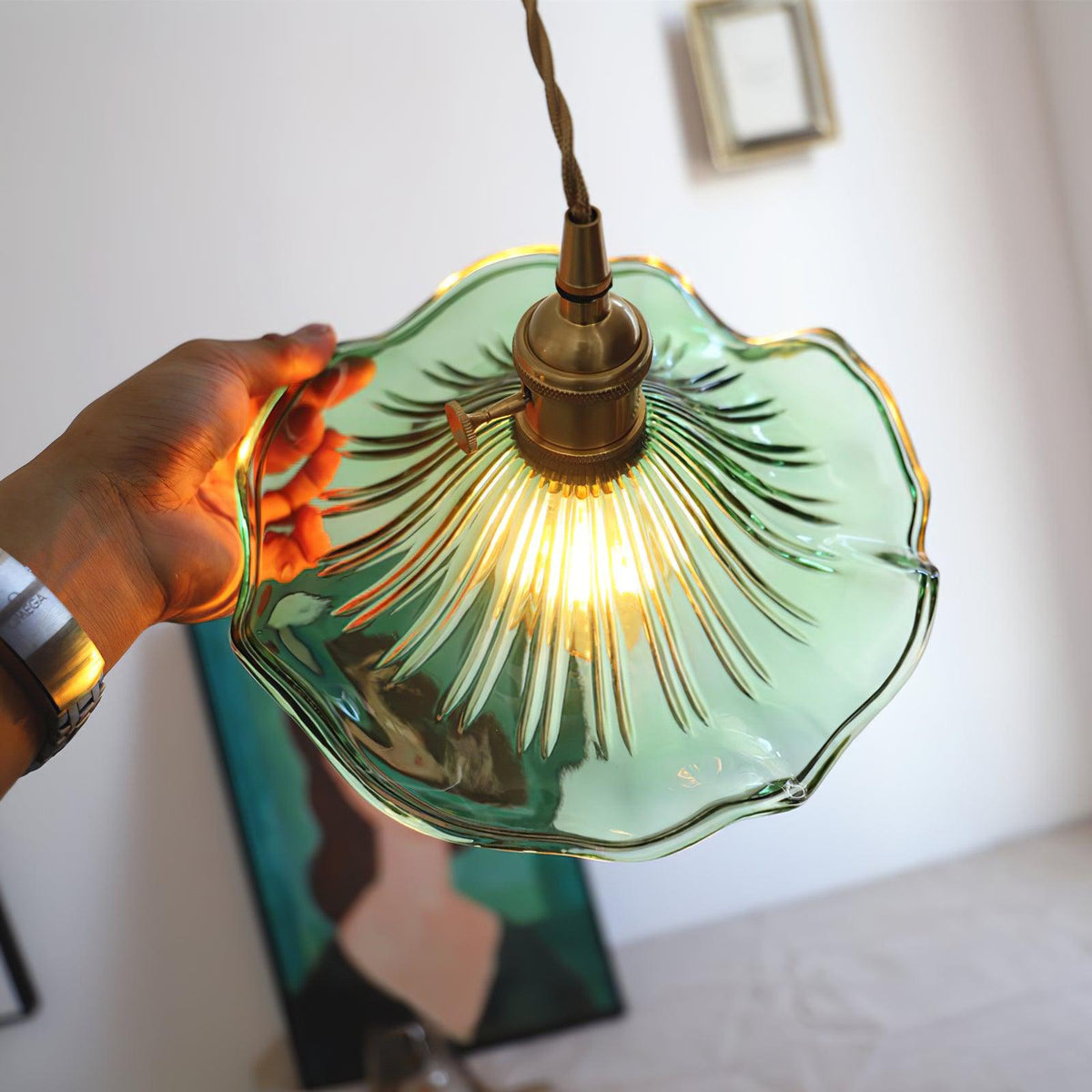 Goldi Ribbed Pendant Light