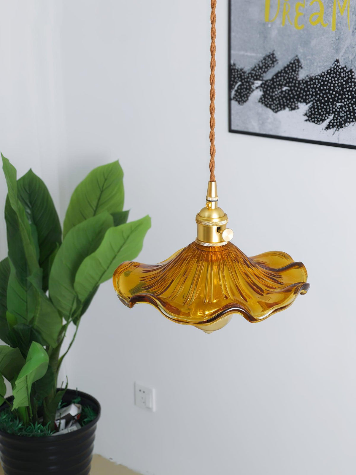 Goldi Ribbed Pendant Light