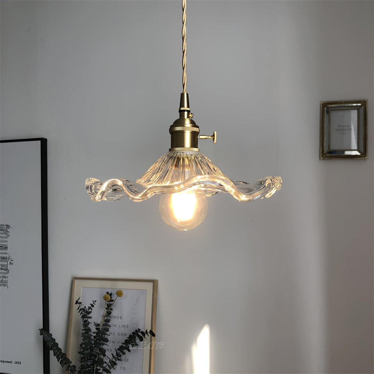 Goldi Ribbed Pendant Light